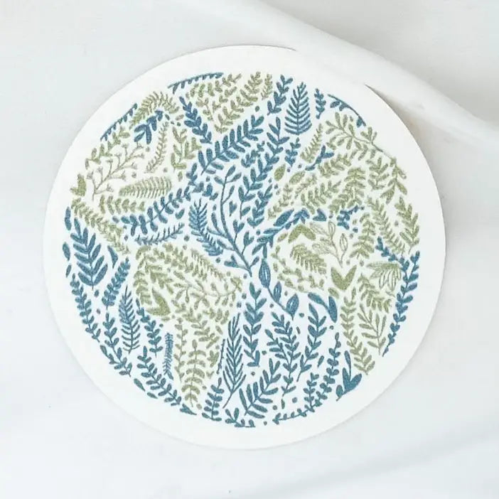 Éponge pop up rondes plantes
