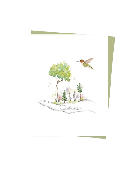 Carte de souhait avec enveloppe - Hobeika Art