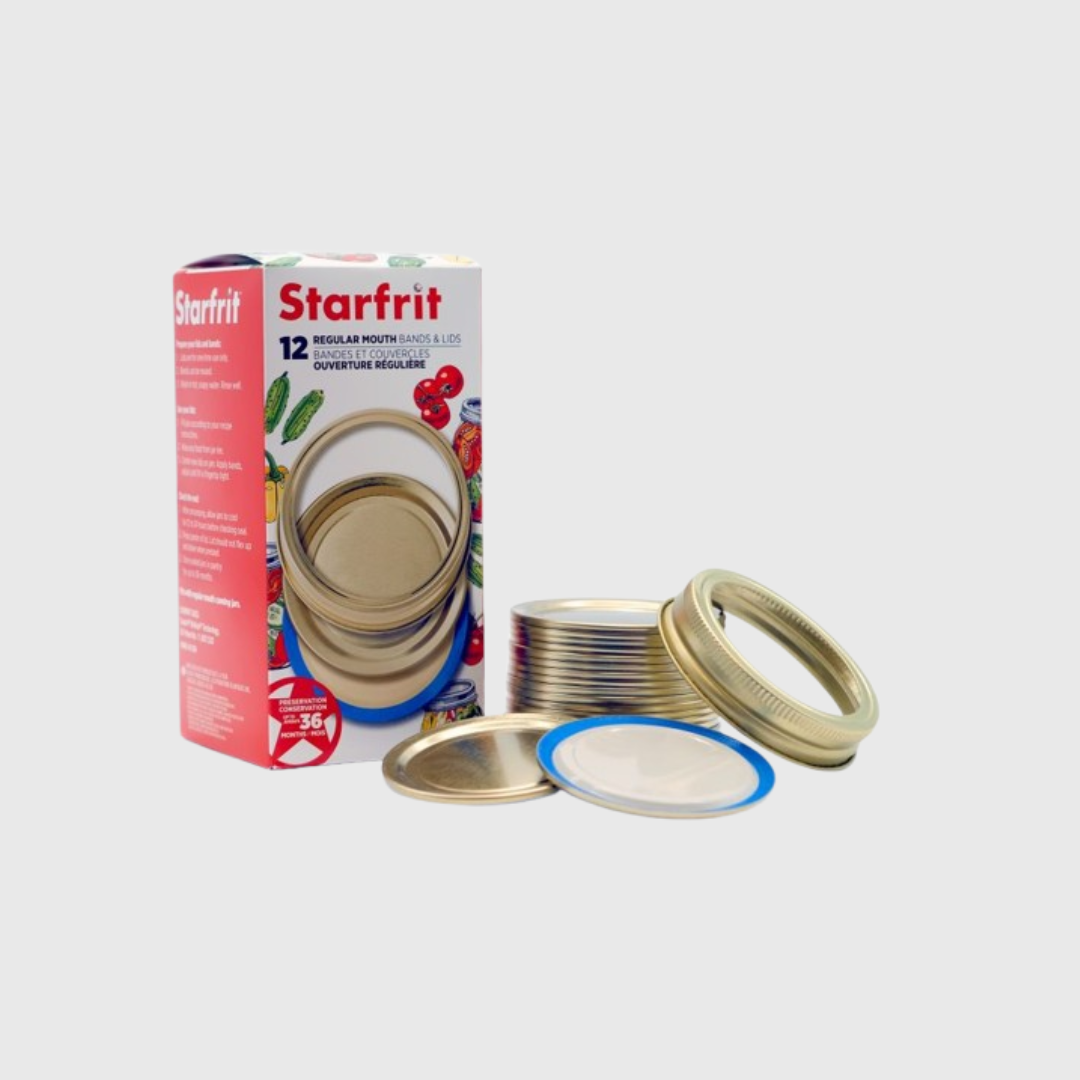 Bandes et couvercles pour bocal avec ouverture regulière