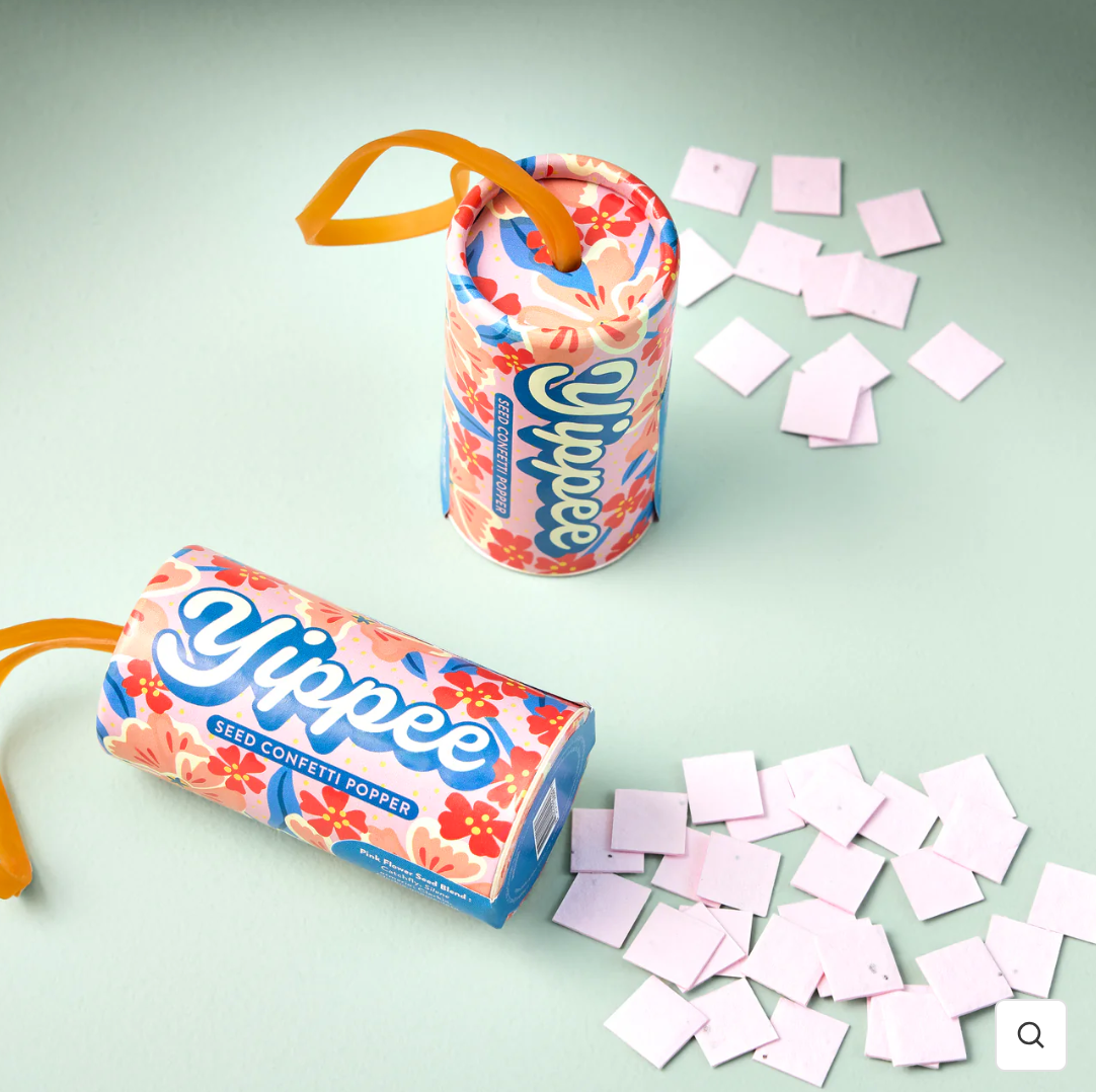 Seeded confetti firecracker