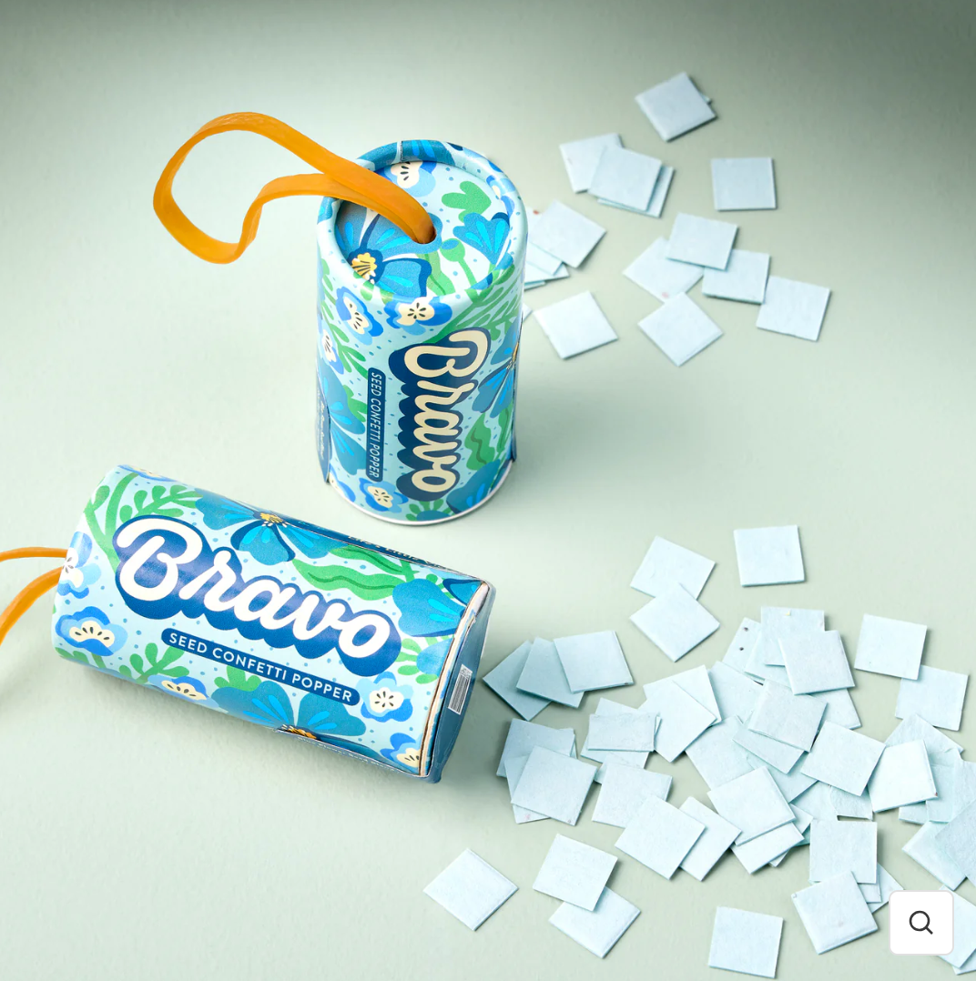 Seeded confetti firecracker