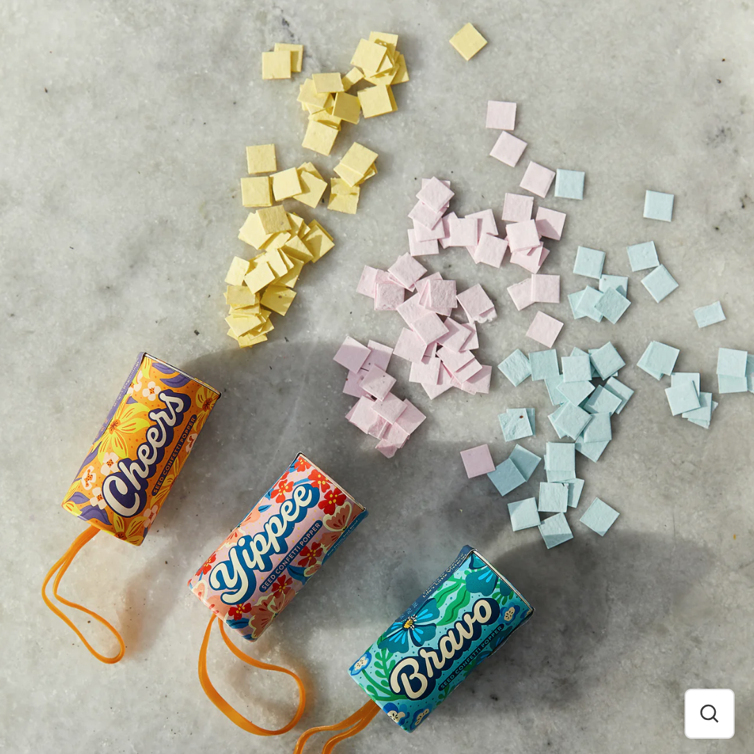 Seeded confetti firecracker