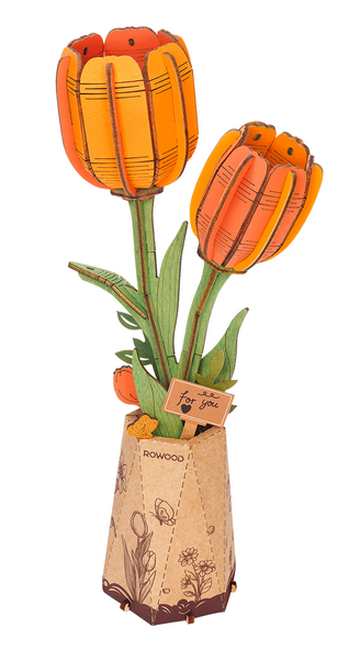 3D flowery wooden puzzle