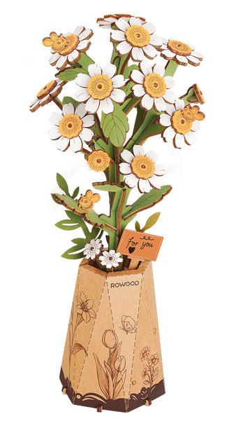 3D flowery wooden puzzle