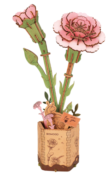3D flowery wooden puzzle