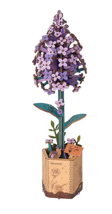 3D flowery wooden puzzle