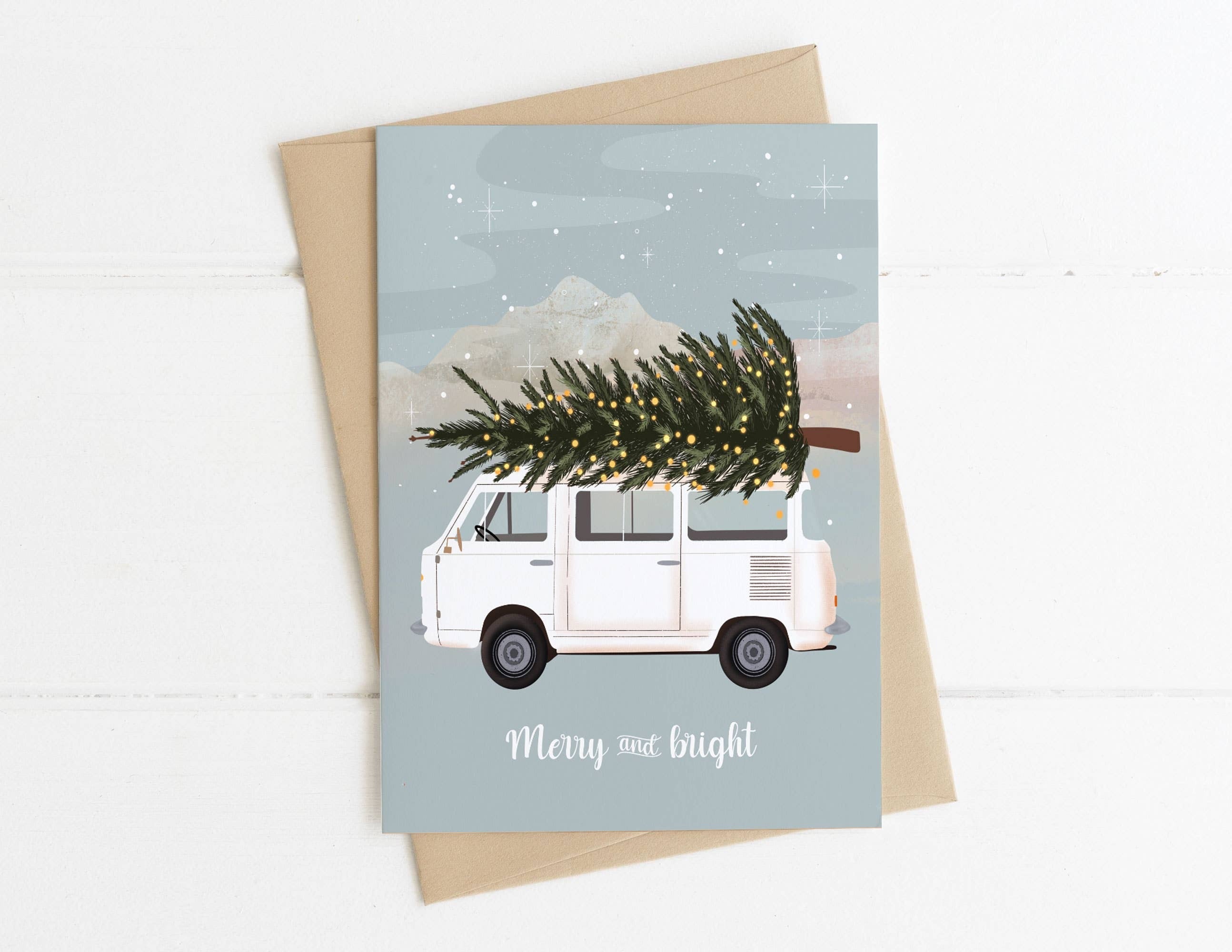 Merry and Bright Van Life Christmas Card