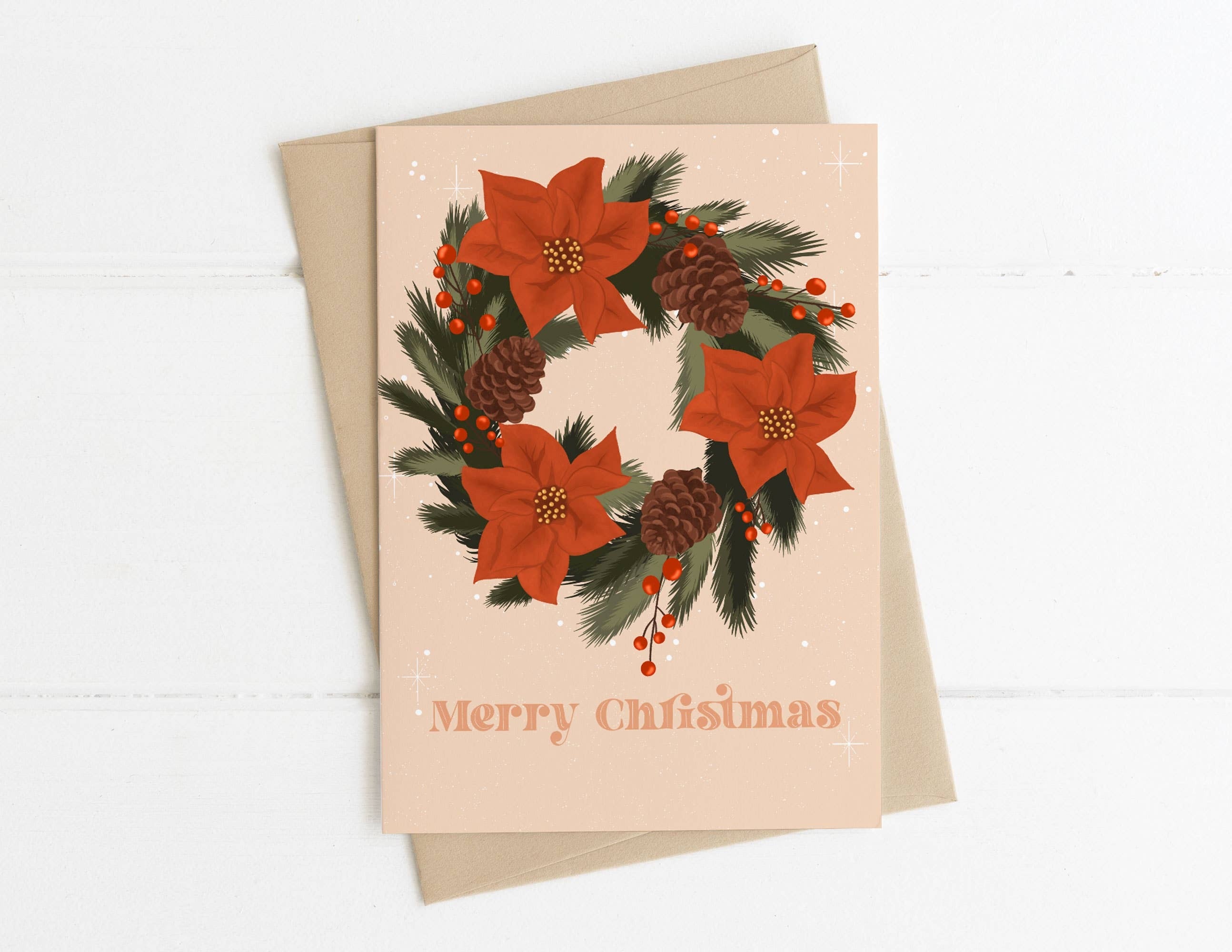 Christmas Wreath Greeting Card