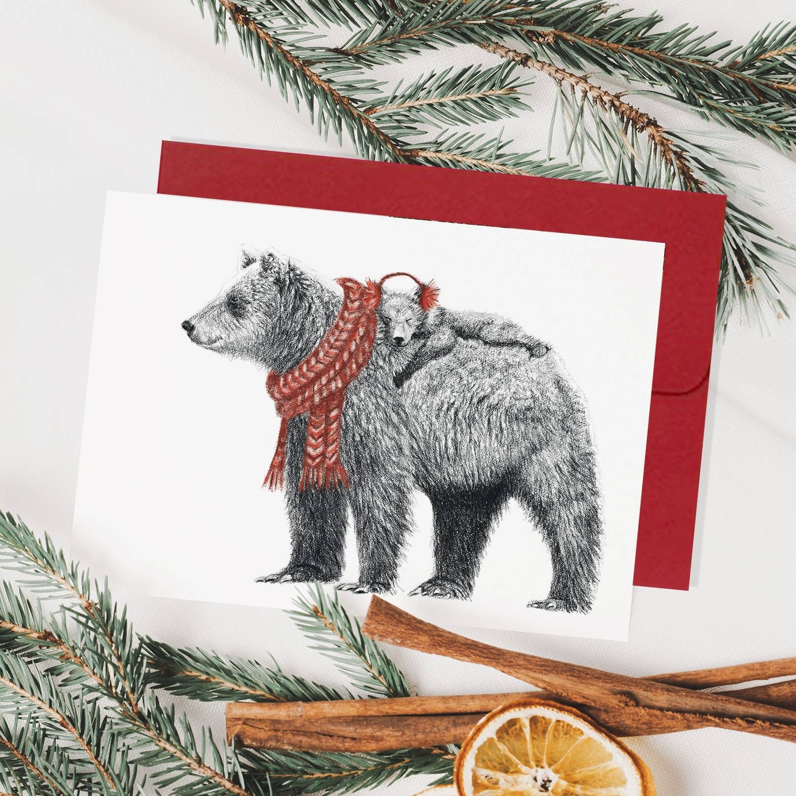 Set of 5 greeting cards - Christmas cards