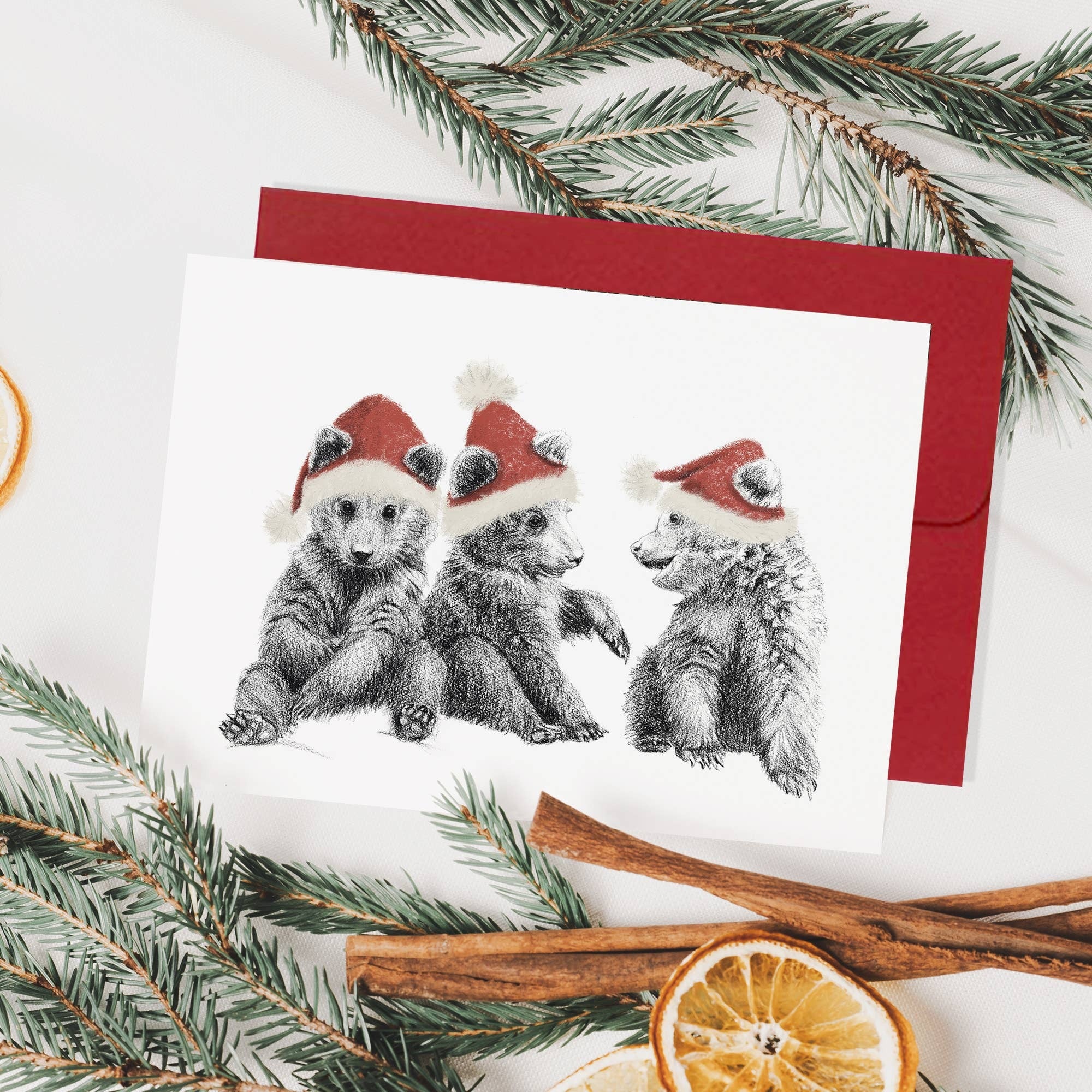 Set of 5 greeting cards - Christmas cards