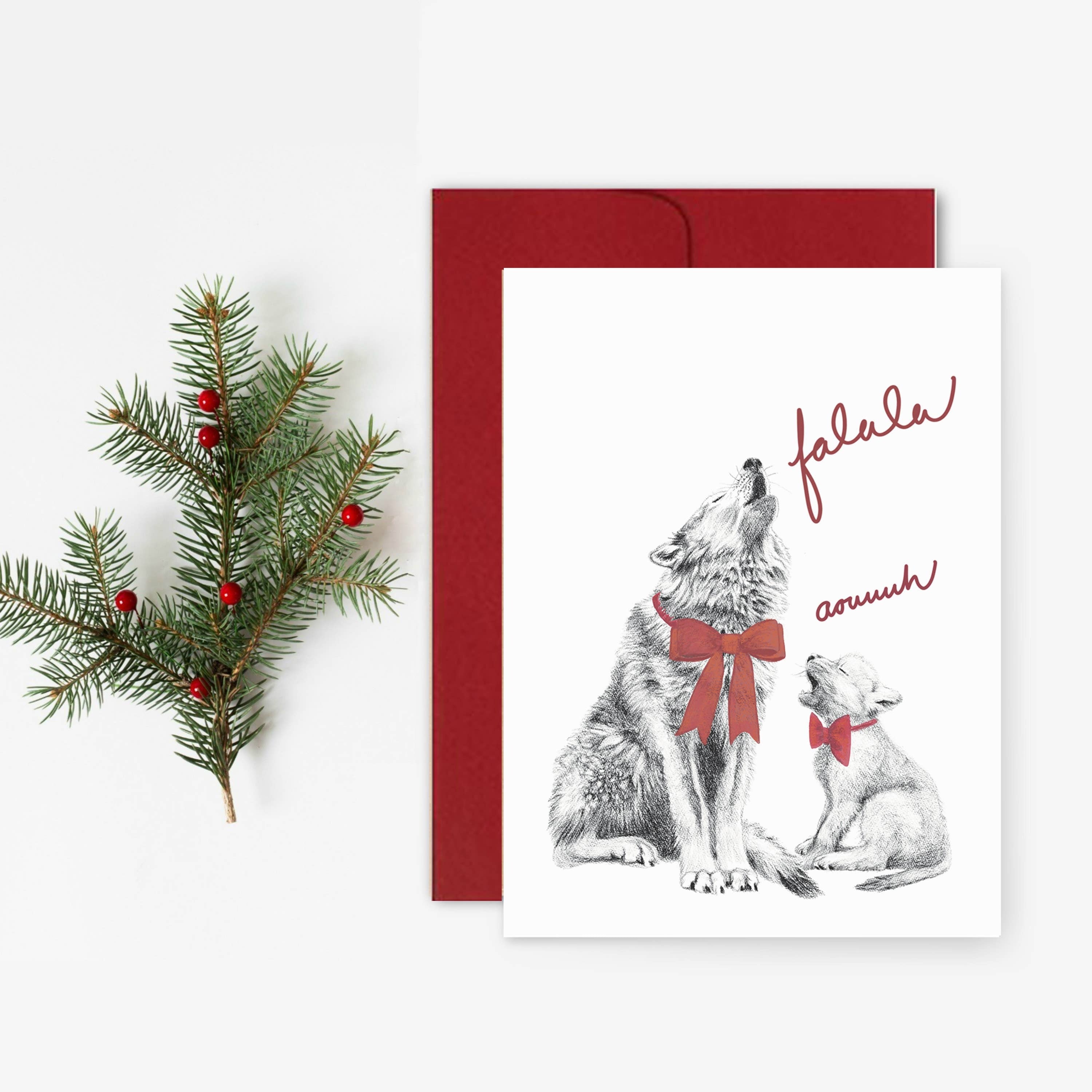 Set of 5 greeting cards - Christmas cards