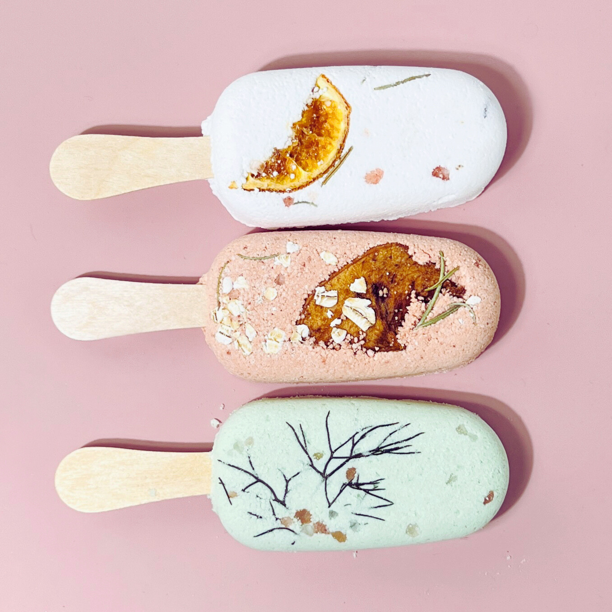 Botanical Clay Bath Soothers with Dried Fruit and Epsom Salt