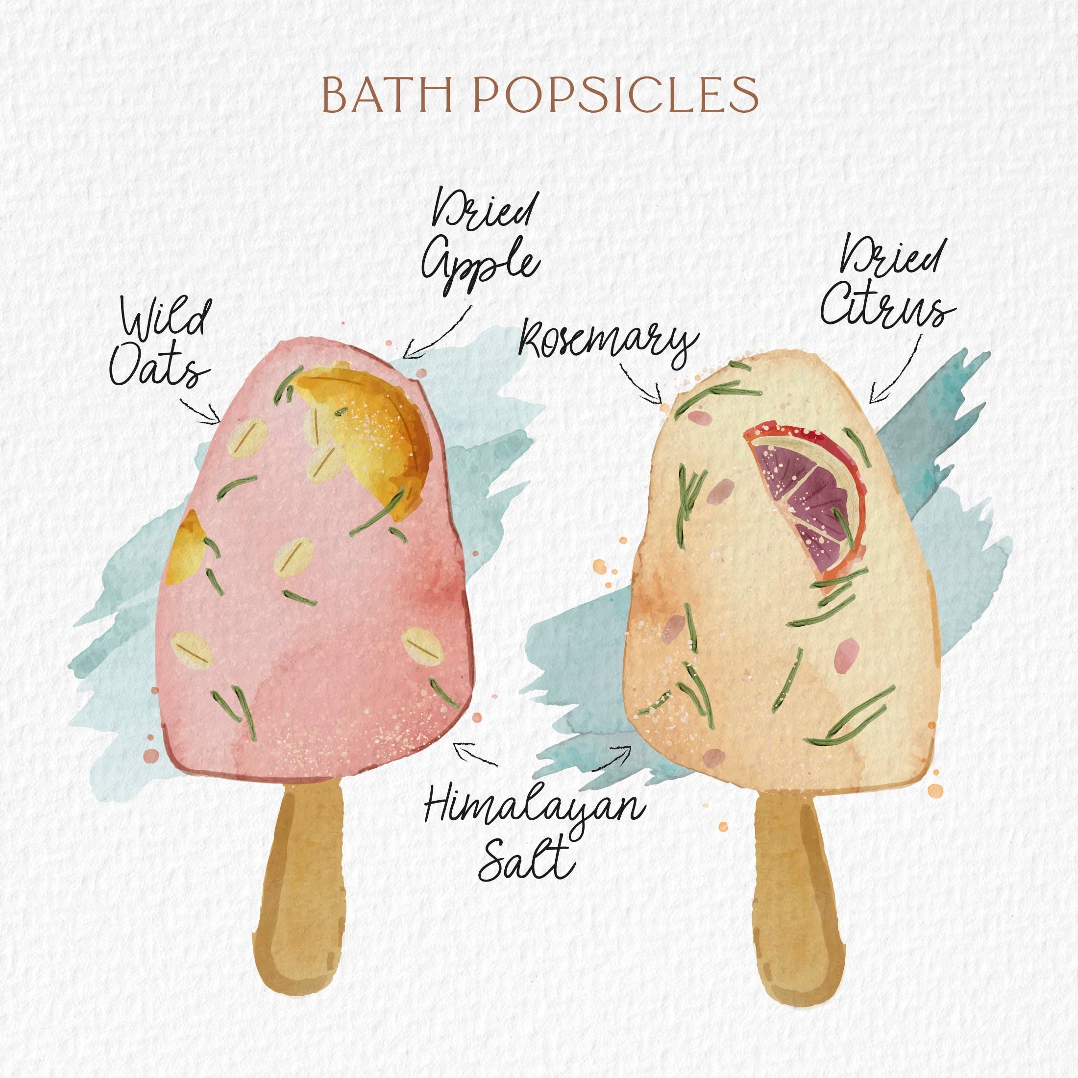 Botanical Clay Bath Soothers with Dried Fruit and Epsom Salt