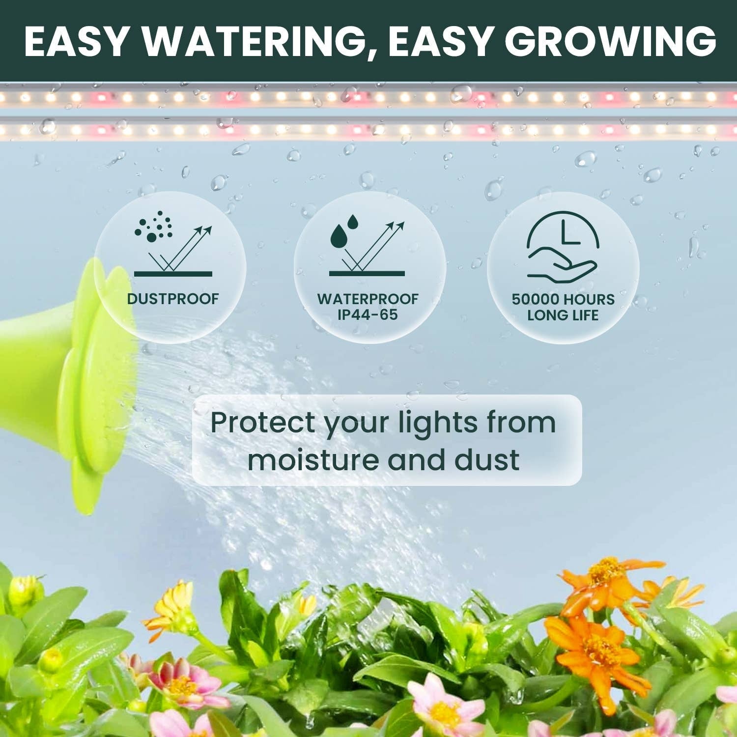Flex Grow - Silicone Tube LED Grow Light, 4000K, 2-Piece Set