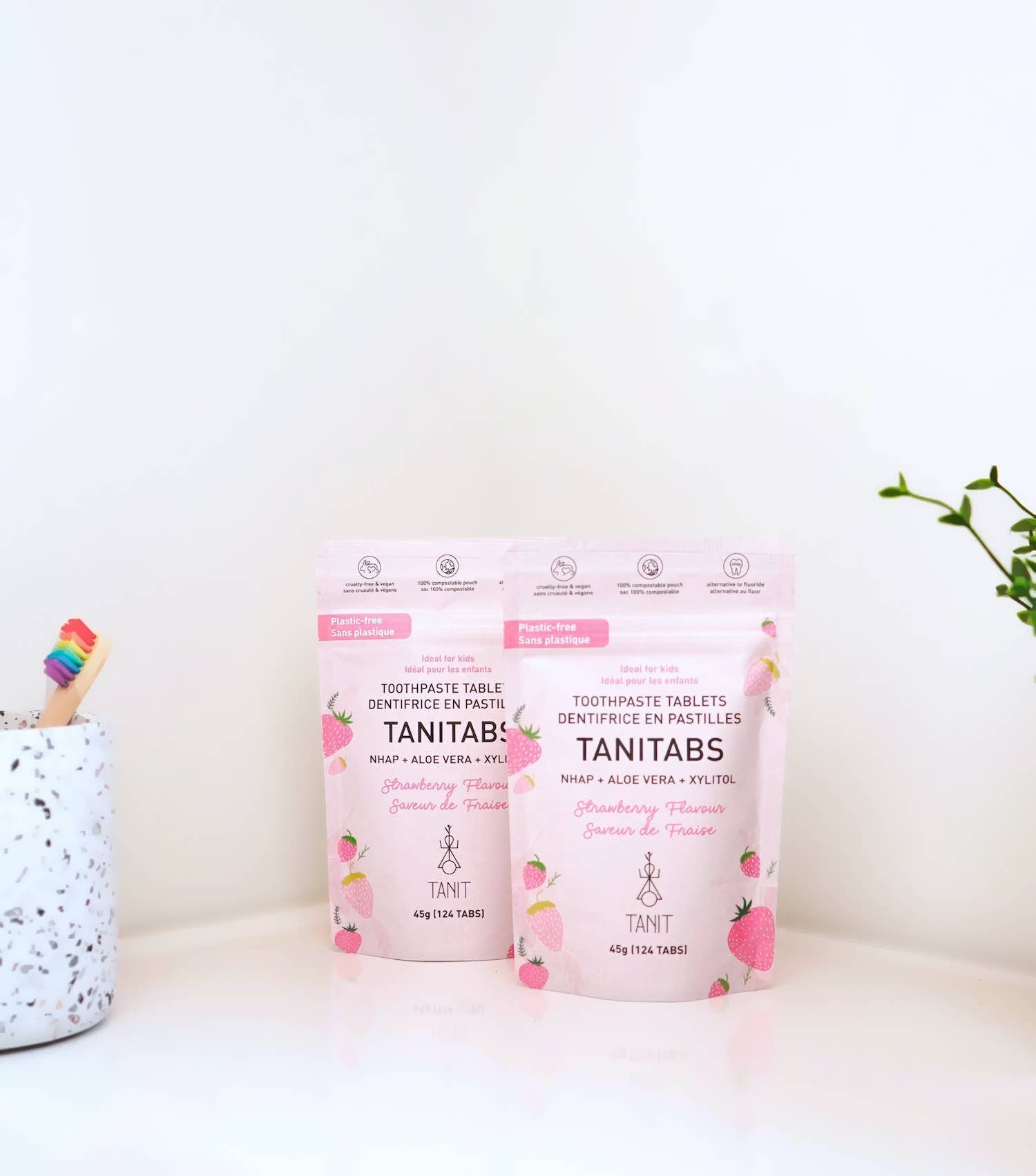 Strawberry Toothpaste Tablets - Compostable Refill 124 units