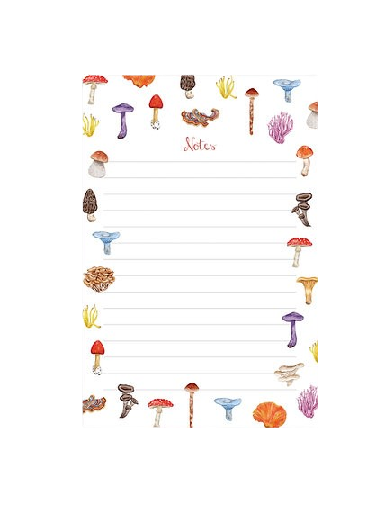 Notepad - Mushrooms - Hobeika Art