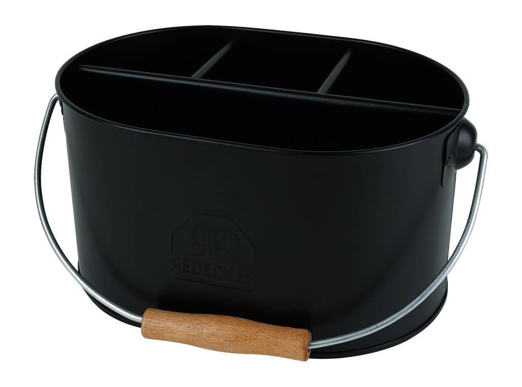 Redecker Portable Wire Basket, Black, 9.4 x 6.6 x 5.1 inches