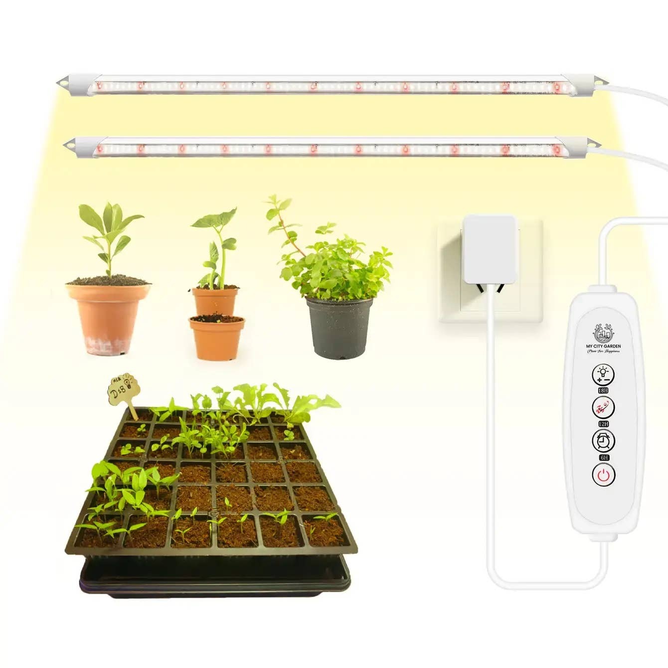 POWER GROW, 2-Foot Seed Starter Light, 5000K, 2-Pack