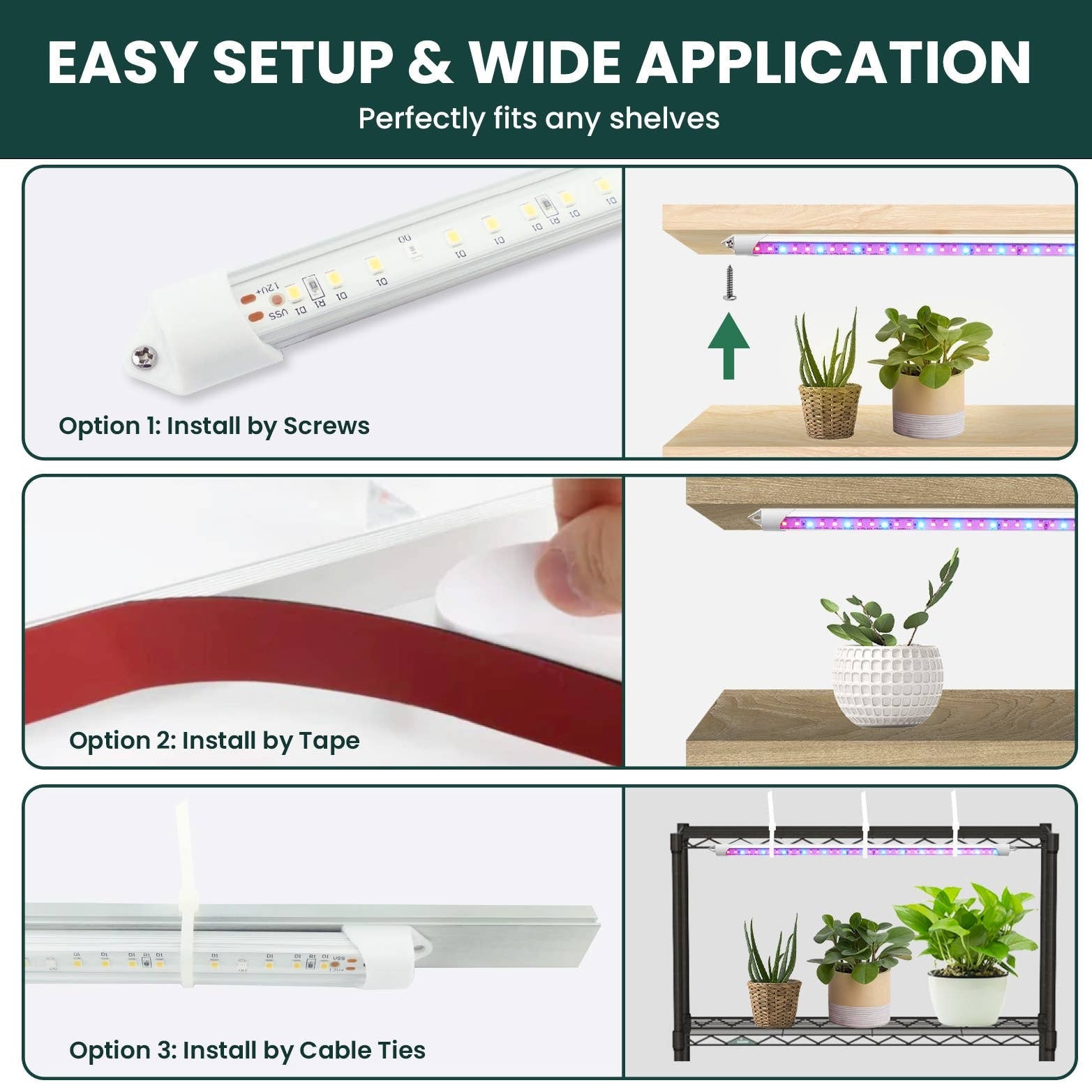 LED Grow Light Bars for Seeds and Hydroponics