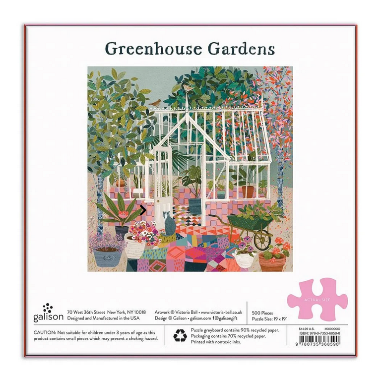 500 piece puzzle Greenhouse gardens