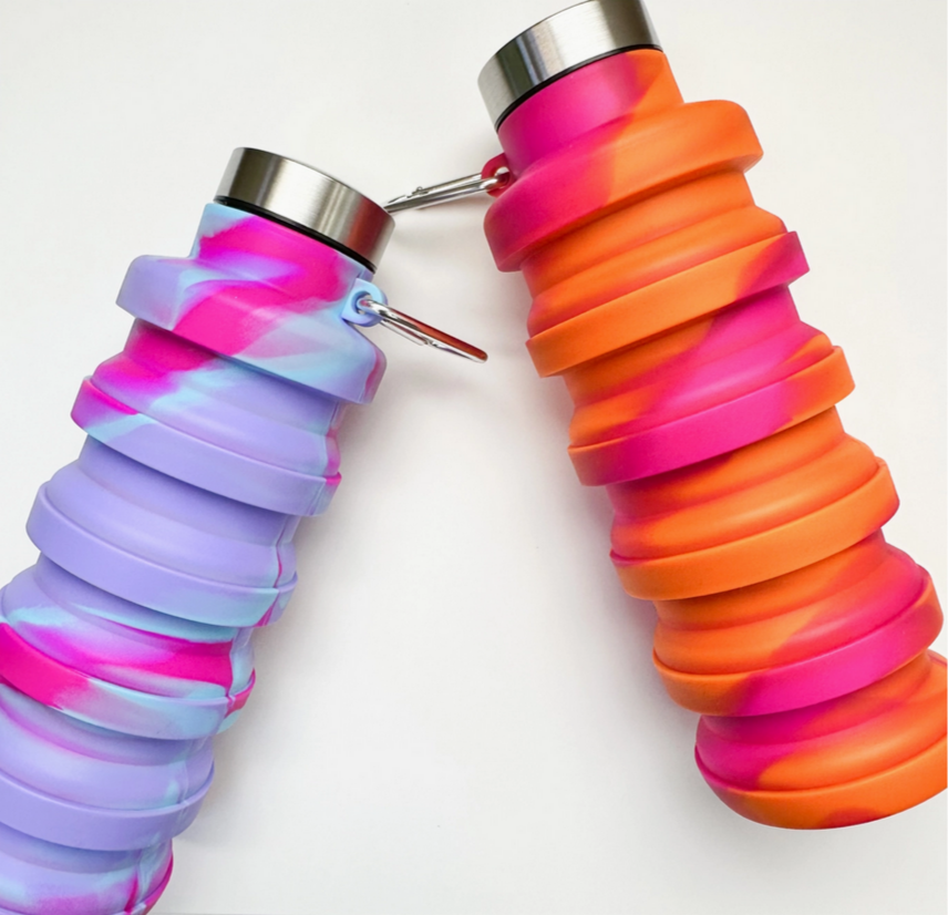 Reusable and collapsible silicone bottle