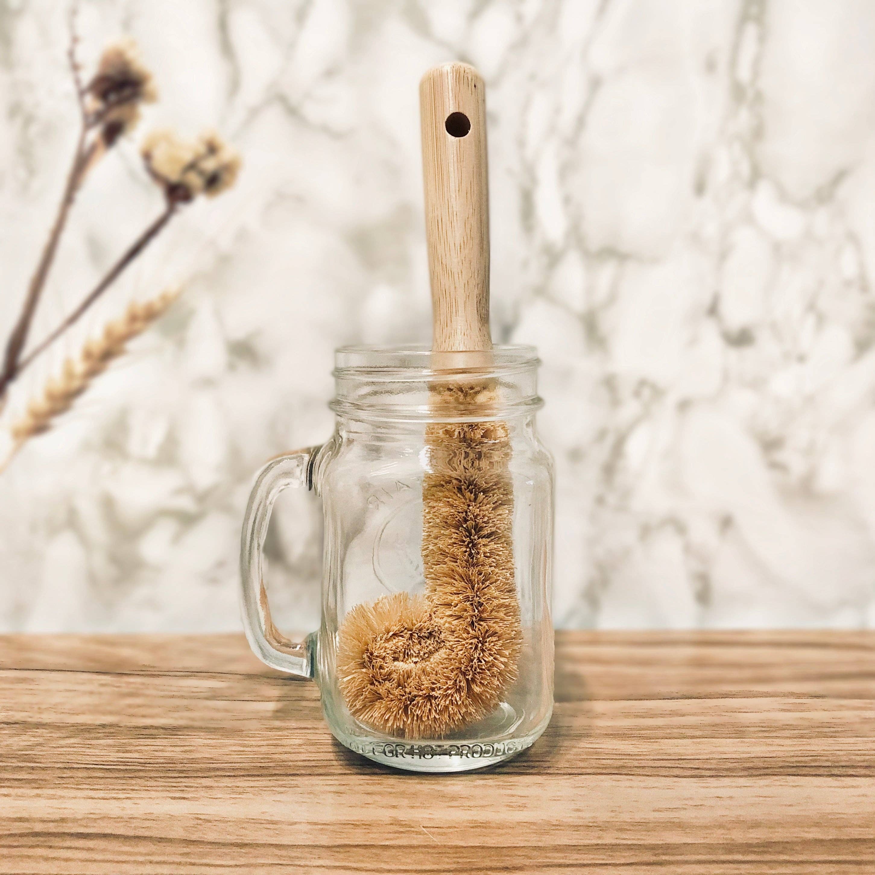 Brosse à bouteille en coco naturel